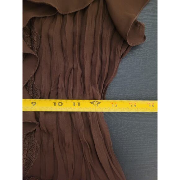 Vintage Robbie Bee Pleated Ruffle Top Skirt 2 PC Set Sz 12 Cottagecore Academia - Picture 9 of 13